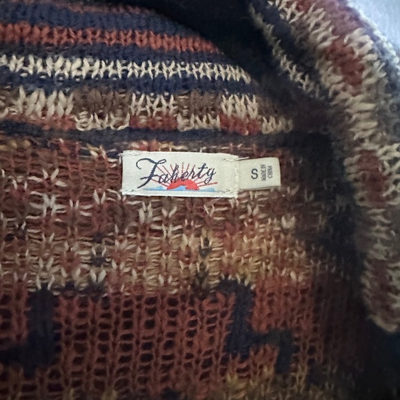 Faherty B.YELLOWTAIL Lodge Cardigan in Wolf Mountain 100% Cotton Size Small - Picture 7 of 7